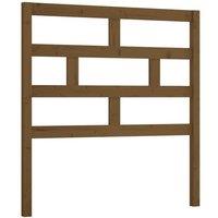 Berkfield Home Bed Headboard Honey Brown 106x4x100 cm Solid Wood Pine | Size: 106 x 4 x 100 cm