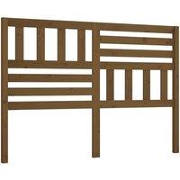 Berkfield Home Bed Headboard Honey Brown 126x4x100 cm Solid Wood Pine | Size: 126 x 4 x 100 cm