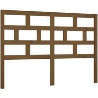 Berkfield Home Bed Headboard Honey Brown 126x4x100 cm Solid Wood Pine | Size: 126 x 4 x 100 cm