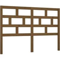 Berkfield Home Bed Headboard Honey Brown 146x4x100 cm Solid Wood Pine | Size: 146 x 4 x 100 cm
