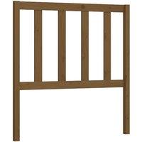 Berkfield Home Bed Headboard Honey Brown 81x4x100 cm Solid Wood Pine | Size: 81 x 4 x 100 cm