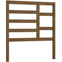 Berkfield Home Bed Headboard Honey Brown 81x4x104 cm Solid Wood Pine | Size: 81 x 4 x 104 cm