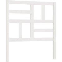 Berkfield Home Bed Headboard White 106x4x104 cm Solid Wood Pine | Size: 106 x 4 x 104 cm
