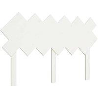Berkfield Home Bed Headboard White 132x3x81 cm Solid Wood Pine | Size: 132 x 3 x 81 cm