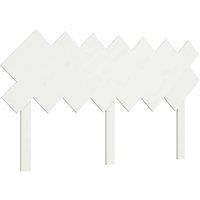 Berkfield Home Bed Headboard White 141x3x80.5 cm Solid Wood Pine