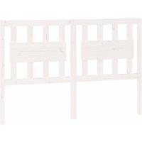 Berkfield Home Bed Headboard White 145.5x4x100 cm Solid Wood Pine