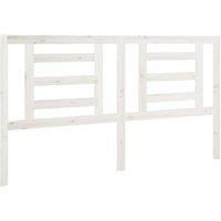 Berkfield Home Bed Headboard White 166x4x100 cm Solid Pine Wood | Size: 166 x 4 x 100 cm