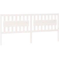 Berkfield Home Bed Headboard White 205.5x4x100 cm Solid Wood Pine