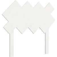 Berkfield Home Bed Headboard White 92x3x81 cm Solid Wood Pine | Size: 92 x 3 x 81 cm