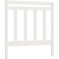 Berkfield Home Bed Headboard White 95x4x100 cm Solid Wood Pine | Size: 95 x 4 x 100 cm
