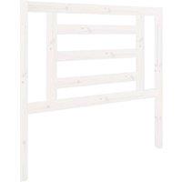 Berkfield Home Bed Headboard White 96x4x100 cm Solid Wood Pine | Size: 96 x 4 x 100 cm
