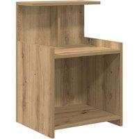 Berkfield Home Bedside Cabinet - Artisan Oak - 40 x 35 x 60 cm - Engineered Wood in Brown