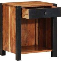 Berkfield Home Bedside Cabinet 40x35x50 cm Solid Wood Acacia in Brown | Size: 40 x 35 x 50 cm