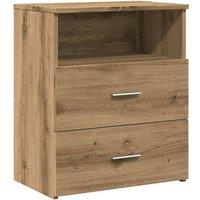 Berkfield Home Bedside Cabinet Artisan Oak 50x32x60cm Engineered Wood in Brown | Size: 50 x 32 x 60 cm