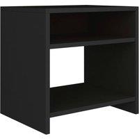 Berkfield Home Bedside Cabinet Black 40x30x40 cm Engineered Wood | Size: 40 x 30 x 40 cm