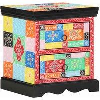 Berkfield Home Bedside Cabinet 2 pcs Multicolour 40x35x45 cm Engineered Wood | Size: 40 x 35 x 45 cm
