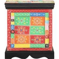 Berkfield Home Bedside Cabinet 2 pcs Multicolour 40x35x45 cm Solid Wood Mango | Size: 40 x 35 x 45 cm