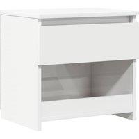 Berkfield Home Bedside Cabinet High Gloss White 40x30x39 cm Engineered Wood | Size: 40 x 30 x 39 cm