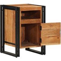 Berkfield Home Bedside Cabinet 40x40x59 cm Solid Wood Acacia in Brown | Size: 40 x 40 x 59 cm