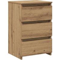 Berkfield Home Bedside Cabinet Artisan Oak 40x35x62.5 cm Engineered Wood in Brown