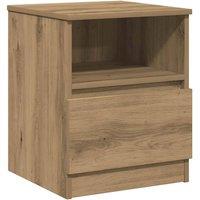 Berkfield Home Bedside Cabinet Artisan Oak 40x40x50 cm Engineered Wood in Brown | Size: 40 x 40 x 50 cm