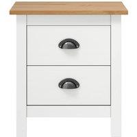 Berkfield Home Bedside Cabinet Hill White 46x35x49.5 cm Solid Pine Wood