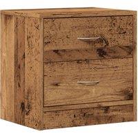 Berkfield Home Bedside Cabinet Old Wood 40x30x40 cm Engineered Wood in Brown | Size: 40 x 30 x 40 cm