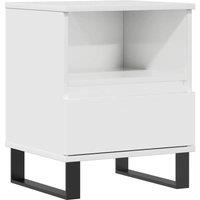Berkfield Home Bedside Cabinet High Gloss White 40x35x50 cm Engineered Wood | Size: 40 x 35 x 50 cm