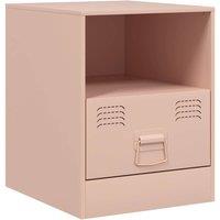 Berkfield Home Bedside Cabinet Pink 34.5x39x44 cm Steel