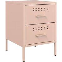 Berkfield Home Bedside Cabinet Pink 36x39x50.5 cm Steel