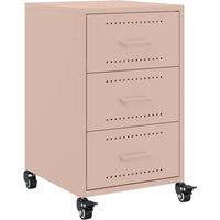 Berkfield Home Bedside Cabinet Pink 36x39x59 cm Steel | Size: 36 x 39 x 59 cm