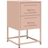 Berkfield Home Bedside Cabinet Pink 36x39x60.5 cm Steel