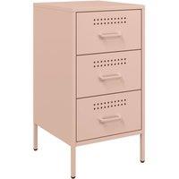 Berkfield Home Bedside Cabinet Pink 36x39x68 cm Steel | Size: 36 x 39 x 68 cm