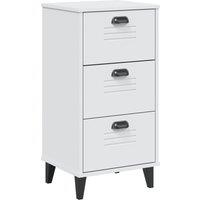 Berkfield Home Bedside Cabinet VIKEN White Engineered Wood