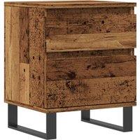 Berkfield Home Bedside Cabinet Old Wood 40x35x50 cm Engineered Wood in Brown | Size: 40 x 35 x 50 cm