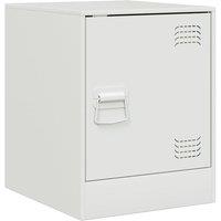 Berkfield Home Bedside Cabinet White 34.5x39x44 cm Steel