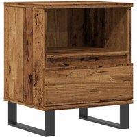 Berkfield Home Bedside Cabinet Old Wood 40x35x50 cm Engineered Wood in Brown | Size: 40 x 35 x 50 cm