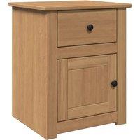 Berkfield Home Bedside Cabinet Panama 46x40x57 cm Solid Wood Pine in Brown | Size: 46 x 40 x 57 cm