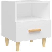 Berkfield Home Bedside Cabinet White 40x35x47 cm | Size: 40 x 35 x 47 cm