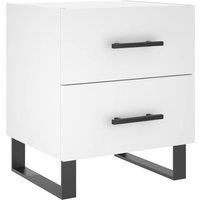 Berkfield Home Bedside Cabinet White 40x35x47.5 cm Engineered Wood