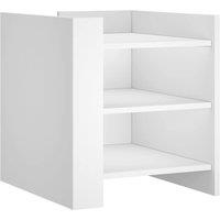 Berkfield Home Bedside Cabinet White 45x50x50 cm Engineered Wood | Size: 45 x 50 x 50 cm