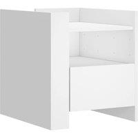 Berkfield Home Bedside Cabinet White 45x50x50 cm Engineered Wood | Size: 45 x 50 x 50 cm