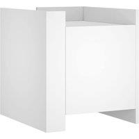 Berkfield Home Bedside Cabinet White 45x50x50 cm Engineered Wood | Size: 45 x 50 x 50 cm