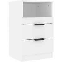 Berkfield Home Bedside Cabinet White Engineered Wood