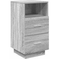 Berkfield Home Bedside Cabinet with 2 Drawers Grey Sonoma 36x36x68 cm | Size: 36 x 36 x 68 cm