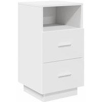 Berkfield Home Bedside Cabinet with 2 Drawers White 36x36x68 cm | Size: 36 x 36 x 68 cm
