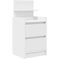 Berkfield Home Bedside Cabinet with 2 Drawers White 38x34x80 cm | Size: 38 x 34 x 80 cm