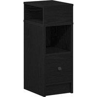 Berkfield Home Bedside Cabinet with Drawer Black 25x31x66 cm | Size: 25 x 31 x 66 cm