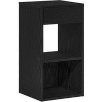Berkfield Home Bedside Cabinet with Drawer Black Oak 35x34x66.5 cm