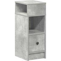 Berkfield Home Bedside Cabinet with Drawer Concrete Grey 25x31x66 cm | Size: 25 x 31 x 66 cm